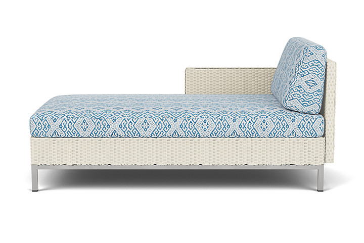 Lloyd Flanders™ Elements Right Arm Chaise with Loom Arm and Back - Ivory