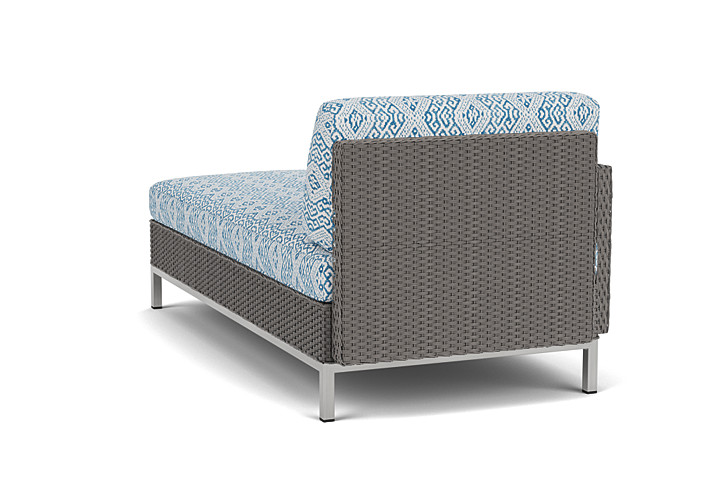 Lloyd Flanders™ Elements Right Arm Chaise with Loom Arm and Back - Pewter