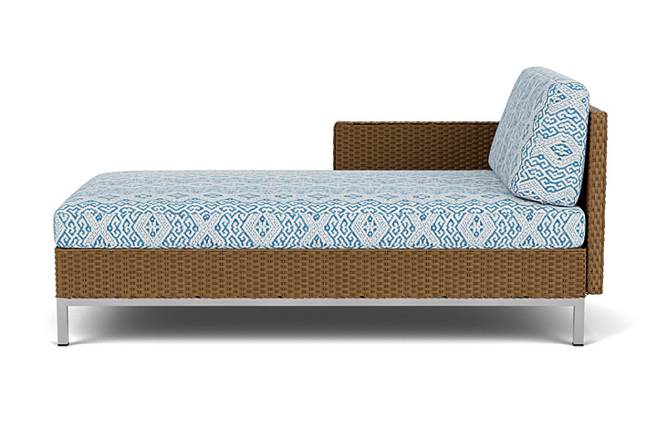 Lloyd Flanders™ Elements Right Arm Chaise with Loom Arm and Back - Hickory