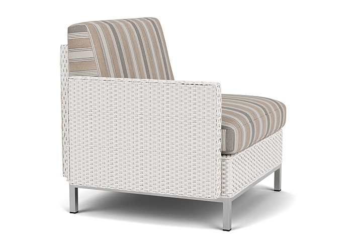 Lloyd Flanders™ Elements Right Arm Lounge Chair with Loom Arm and Back - White