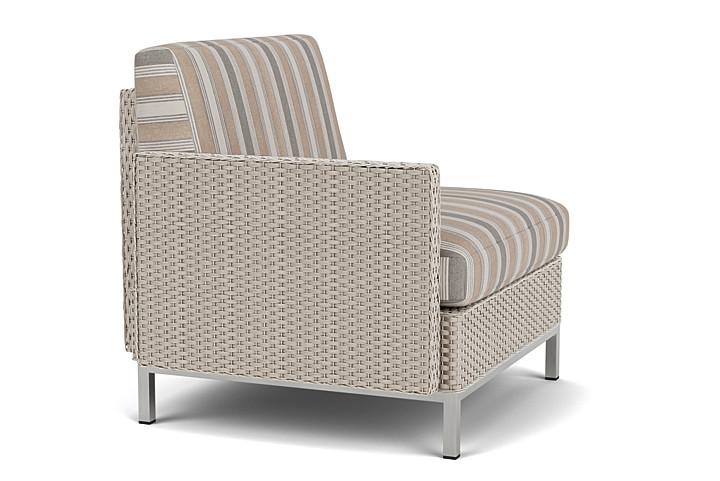 Lloyd Flanders™ Elements Right Arm Lounge Chair with Loom Arm and Back - Linen