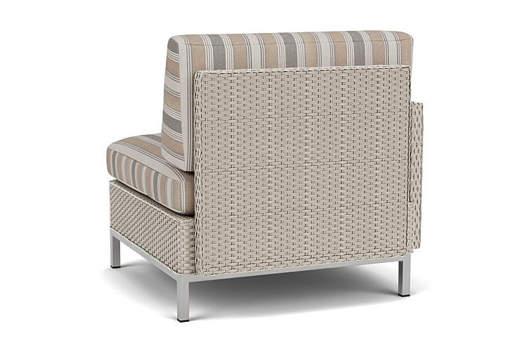 Lloyd Flanders™ Elements Right Arm Lounge Chair with Loom Arm and Back - Linen