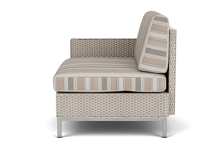 Lloyd Flanders™ Elements Right Arm Lounge Chair with Loom Arm and Back - Linen