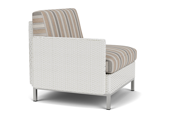 Lloyd Flanders™ Elements Right Arm Lounge Chair with Loom Arm and Back - Matte White