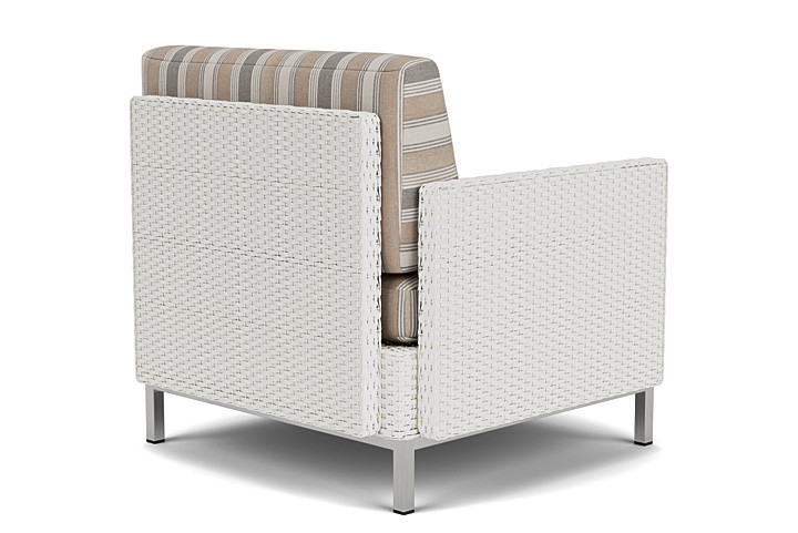 Lloyd Flanders™ Elements Right Arm Lounge Chair with Loom Arm and Back - Matte White