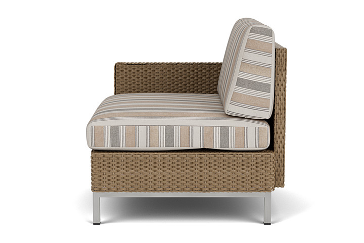 Lloyd Flanders™ Elements Right Arm Lounge Chair with Loom Arm and Back - Fawn