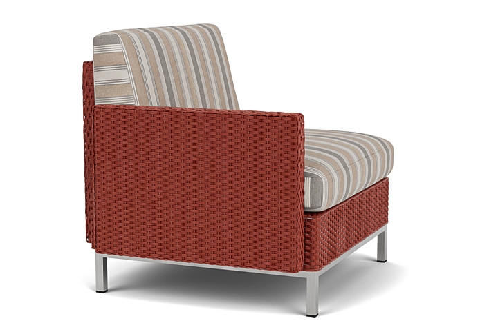 Lloyd Flanders™ Elements Right Arm Lounge Chair with Loom Arm and Back - Terracotta