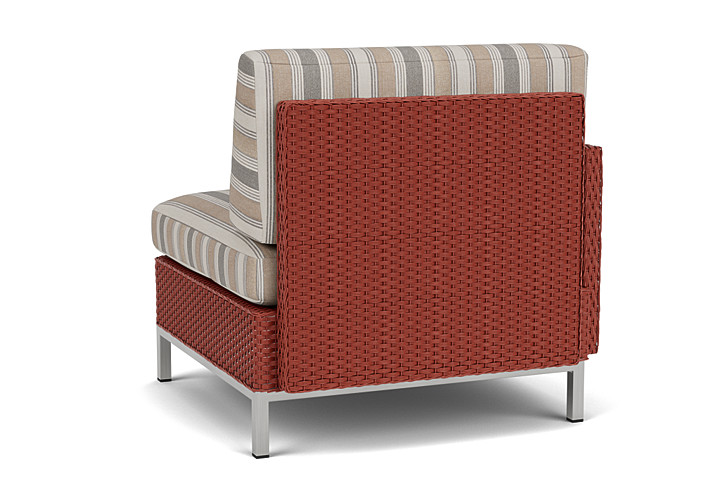 Lloyd Flanders™ Elements Right Arm Lounge Chair with Loom Arm and Back - Terracotta