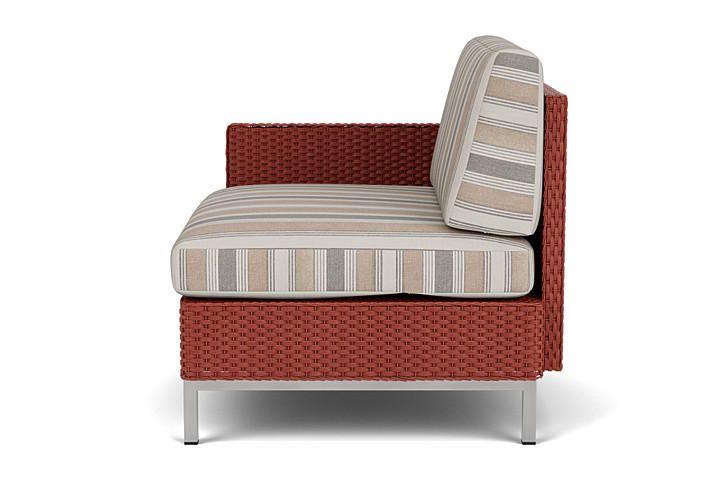 Lloyd Flanders™ Elements Right Arm Lounge Chair with Loom Arm and Back - Terracotta