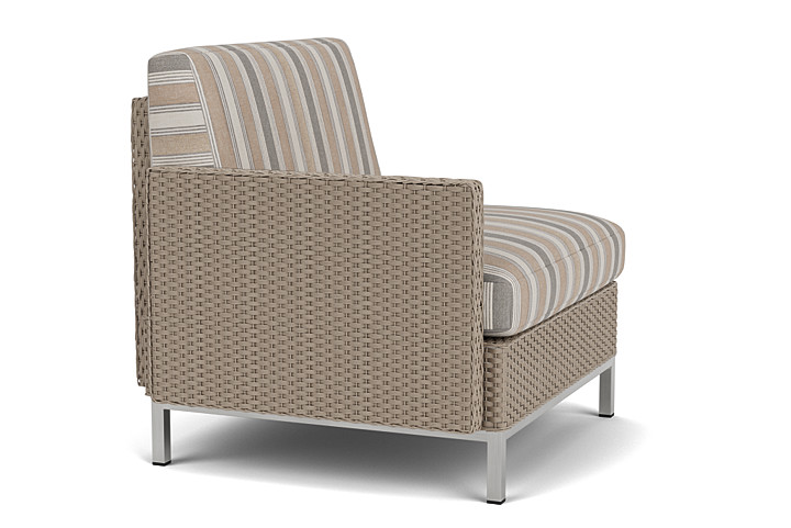 Lloyd Flanders™ Elements Right Arm Lounge Chair with Loom Arm and Back - French Beige