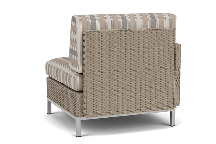 Lloyd Flanders™ Elements Right Arm Lounge Chair with Loom Arm and Back - French Beige