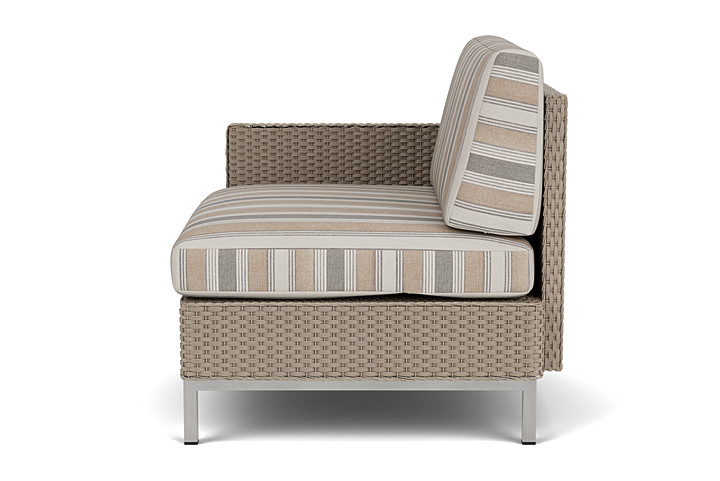 Lloyd Flanders™ Elements Right Arm Lounge Chair with Loom Arm and Back - French Beige