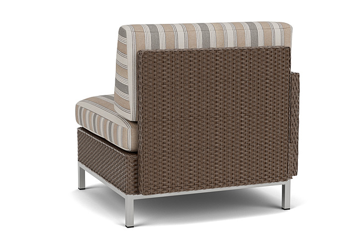 Lloyd Flanders™ Elements Right Arm Lounge Chair with Loom Arm and Back - Bark