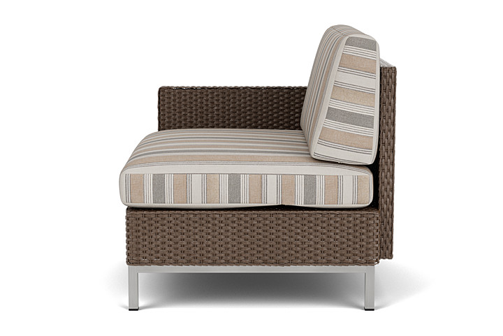 Lloyd Flanders™ Elements Right Arm Lounge Chair with Loom Arm and Back - Bark