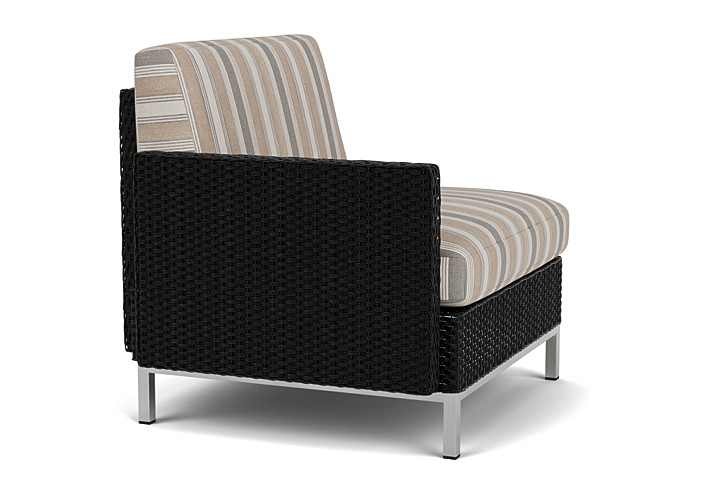 Lloyd Flanders™ Elements Right Arm Lounge Chair with Loom Arm and Back - Ebony