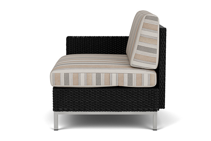 Lloyd Flanders™ Elements Right Arm Lounge Chair with Loom Arm and Back - Ebony