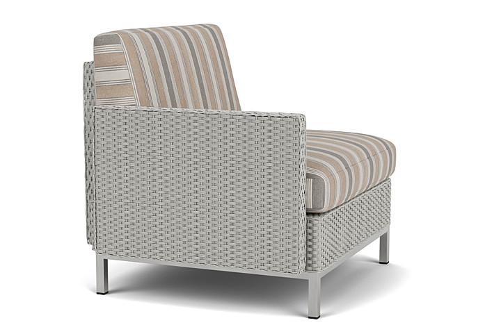 Lloyd Flanders™ Elements Right Arm Lounge Chair with Loom Arm and Back - Platinum