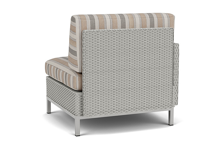 Lloyd Flanders™ Elements Right Arm Lounge Chair with Loom Arm and Back - Platinum