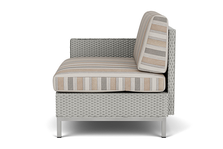 Lloyd Flanders™ Elements Right Arm Lounge Chair with Loom Arm and Back - Platinum