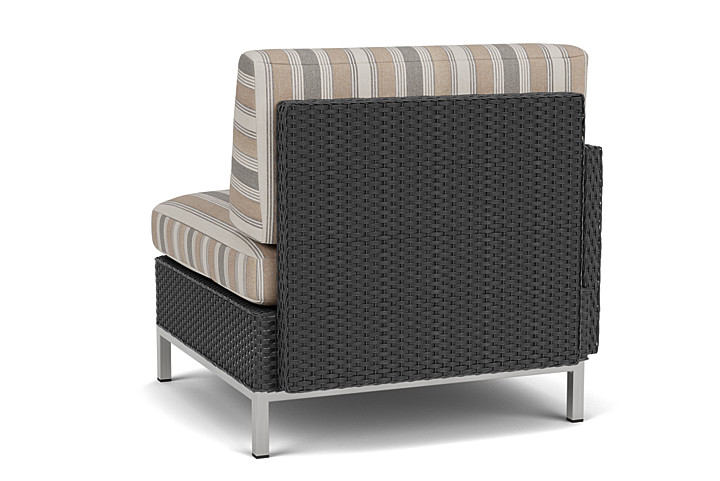 Lloyd Flanders™ Elements Right Arm Lounge Chair with Loom Arm and Back - Charcoal