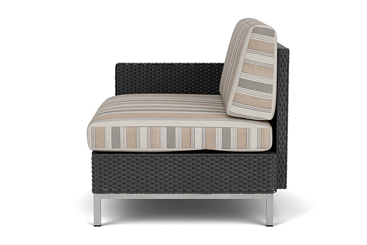 Lloyd Flanders™ Elements Right Arm Lounge Chair with Loom Arm and Back - Charcoal