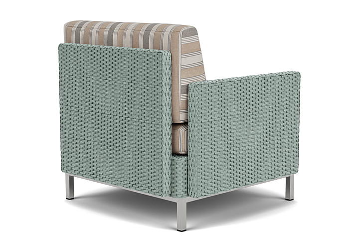 Lloyd Flanders™ Elements Right Arm Lounge Chair with Loom Arm and Back - Sea Glass