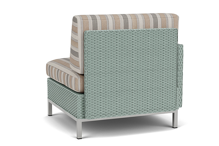 Lloyd Flanders™ Elements Right Arm Lounge Chair with Loom Arm and Back - Sea Glass