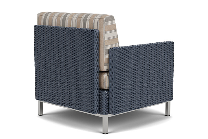 Lloyd Flanders™ Elements Right Arm Lounge Chair with Loom Arm and Back - Denim Blue