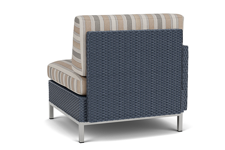 Lloyd Flanders™ Elements Right Arm Lounge Chair with Loom Arm and Back - Denim Blue