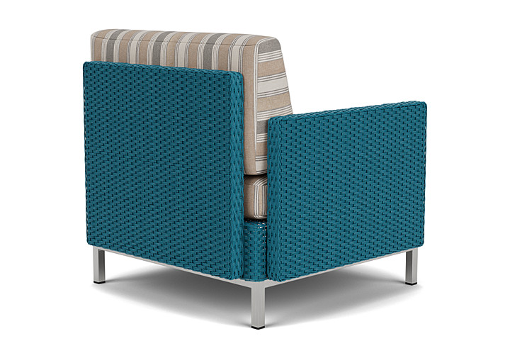 Lloyd Flanders™ Elements Right Arm Lounge Chair with Loom Arm and Back - Peacock