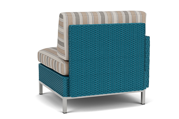 Lloyd Flanders™ Elements Right Arm Lounge Chair with Loom Arm and Back - Peacock