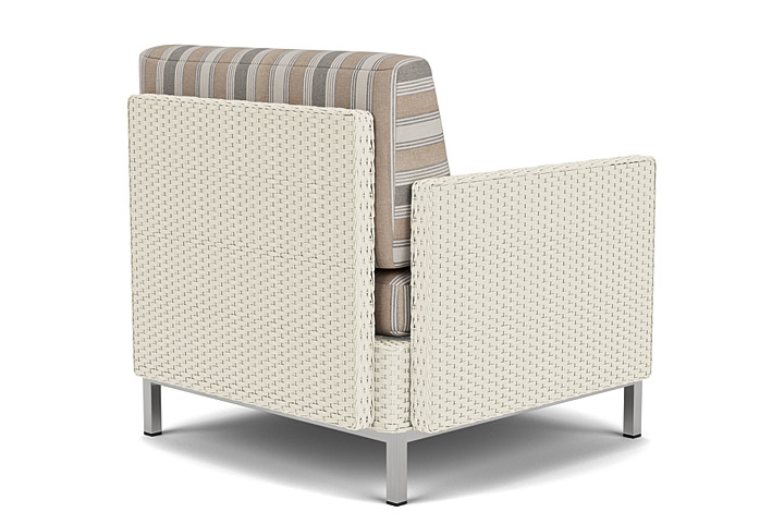 Lloyd Flanders™ Elements Right Arm Lounge Chair with Loom Arm and Back - Ivory