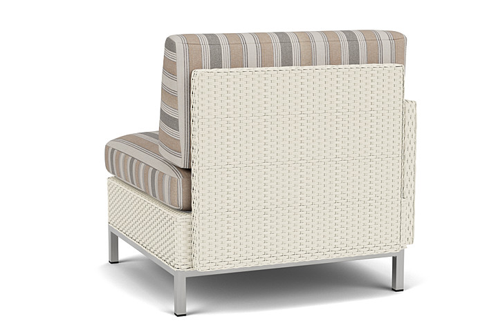 Lloyd Flanders™ Elements Right Arm Lounge Chair with Loom Arm and Back - Ivory