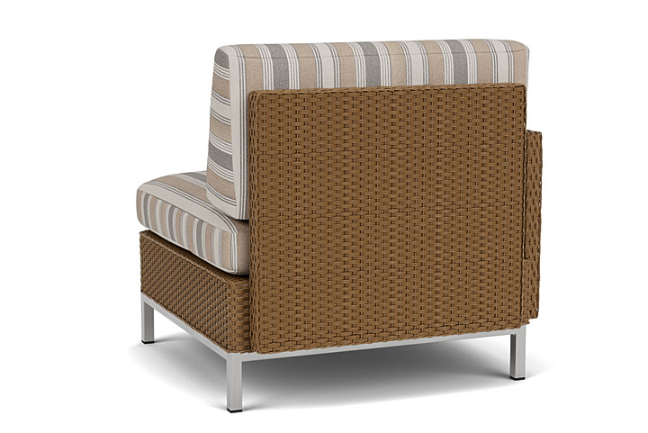 Lloyd Flanders™ Elements Right Arm Lounge Chair with Loom Arm and Back - Hickory