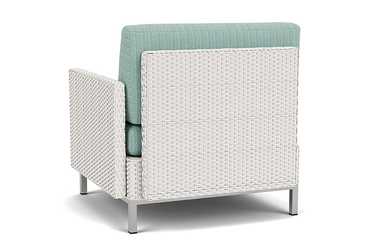 Lloyd Flanders™ Elements  Left Arm Lounge Chair with Loom Arm and Back - White