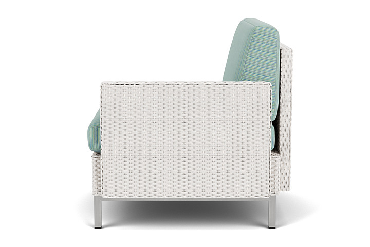 Lloyd Flanders™ Elements  Left Arm Lounge Chair with Loom Arm and Back - White