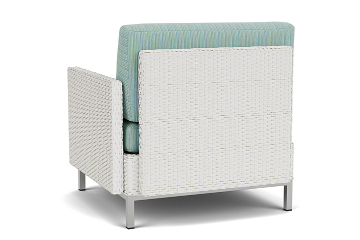 Lloyd Flanders™ Elements  Left Arm Lounge Chair with Loom Arm and Back - Matte White