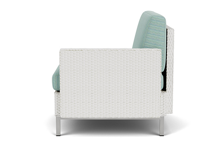 Lloyd Flanders™ Elements  Left Arm Lounge Chair with Loom Arm and Back - Matte White