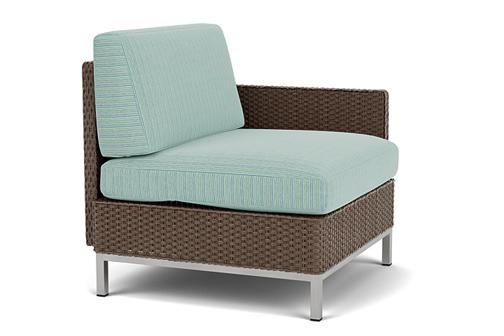 Lloyd Flanders™ Elements  Left Arm Lounge Chair with Loom Arm and Back - Bark