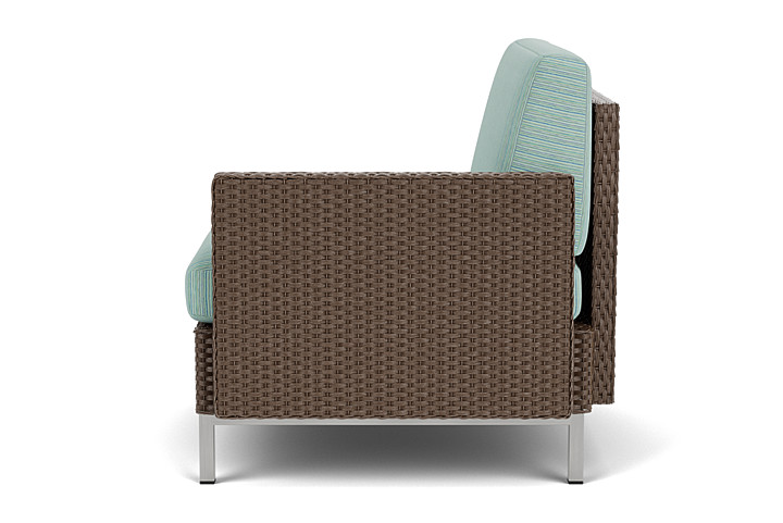 Lloyd Flanders™ Elements  Left Arm Lounge Chair with Loom Arm and Back - Bark