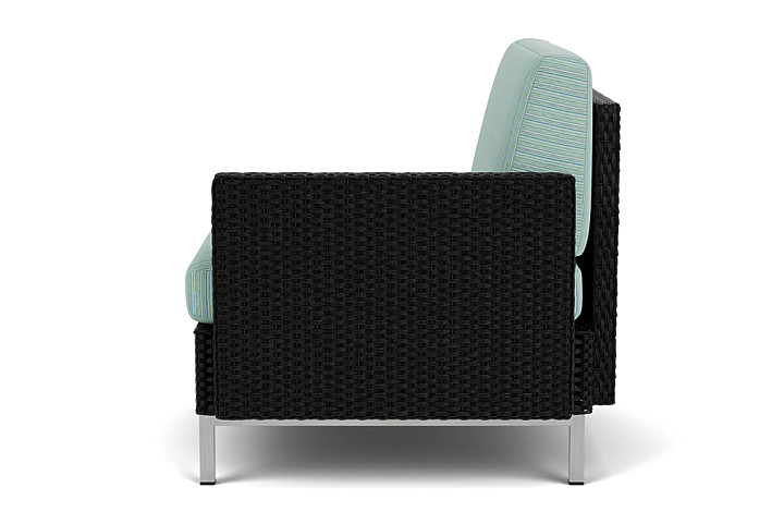 Lloyd Flanders™ Elements  Left Arm Lounge Chair with Loom Arm and Back - Ebony