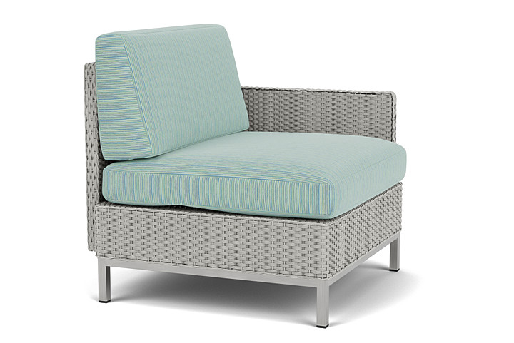 Lloyd Flanders™ Elements  Left Arm Lounge Chair with Loom Arm and Back - Platinum