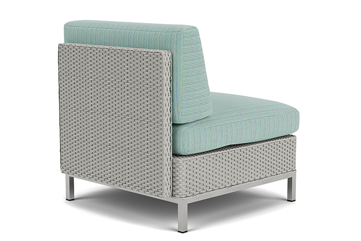 Lloyd Flanders™ Elements  Left Arm Lounge Chair with Loom Arm and Back - Platinum