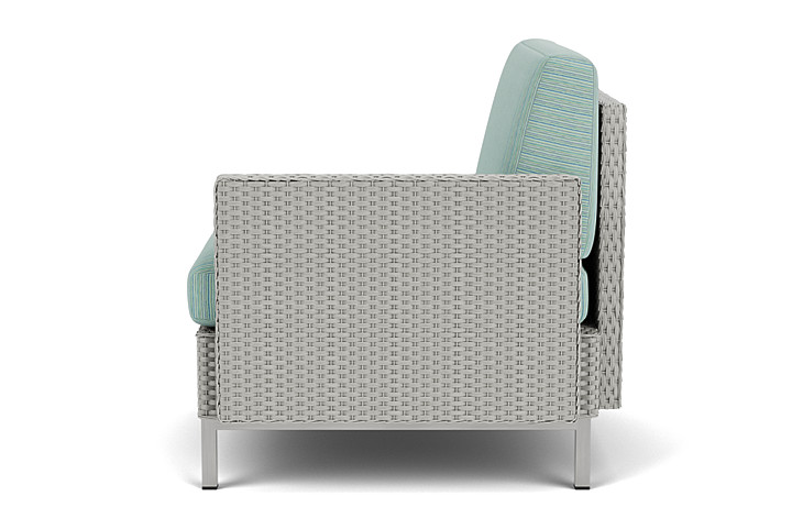 Lloyd Flanders™ Elements  Left Arm Lounge Chair with Loom Arm and Back - Platinum