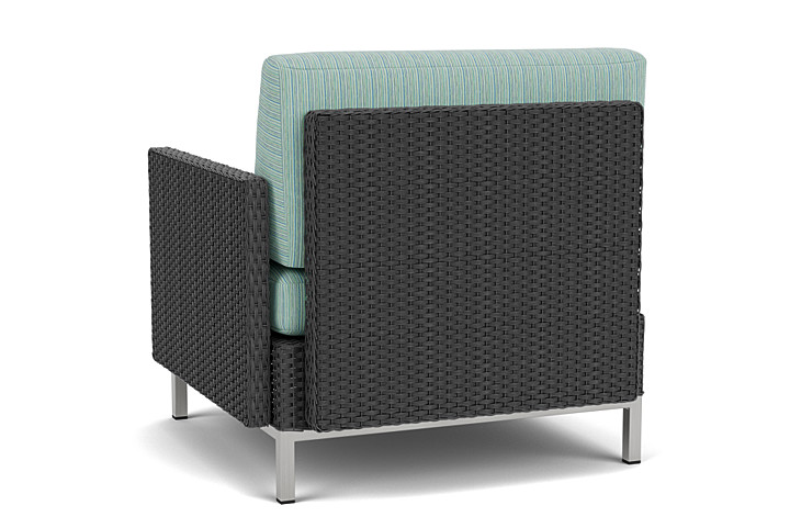 Lloyd Flanders™ Elements  Left Arm Lounge Chair with Loom Arm and Back - Charcoal