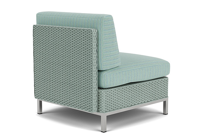 Lloyd Flanders™ Elements  Left Arm Lounge Chair with Loom Arm and Back - Sea Glass