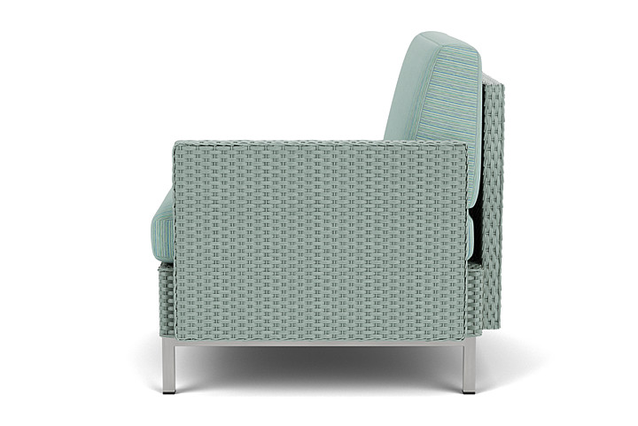 Lloyd Flanders™ Elements  Left Arm Lounge Chair with Loom Arm and Back - Sea Glass