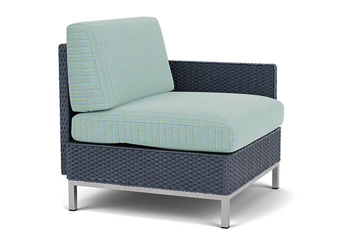 Lloyd Flanders™ Elements  Left Arm Lounge Chair with Loom Arm and Back - Denim Blue