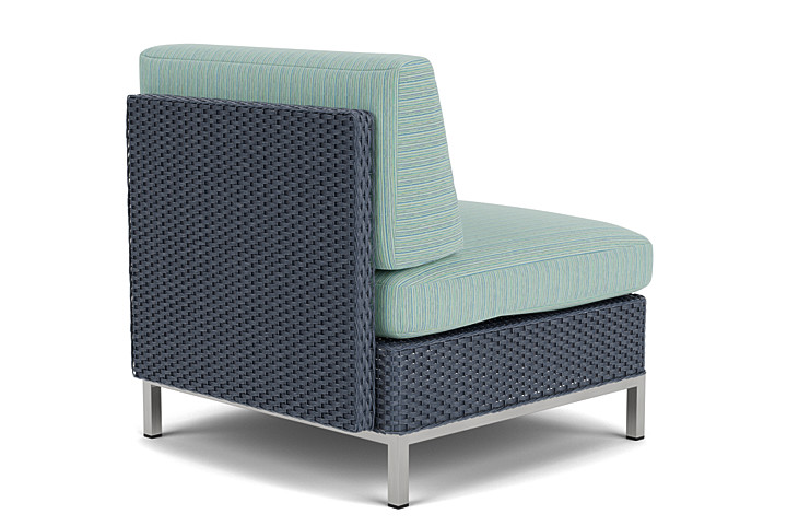 Lloyd Flanders™ Elements  Left Arm Lounge Chair with Loom Arm and Back - Denim Blue