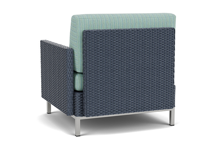 Lloyd Flanders™ Elements  Left Arm Lounge Chair with Loom Arm and Back - Denim Blue